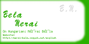 bela merai business card